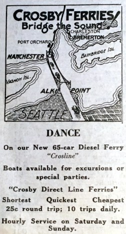 1925 Crosby Ferries map ad